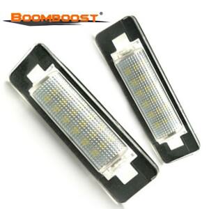 2PCS LED 번호판 램프 - 18 SMD OBC 오류 없음 W210 E300 C230 AMG용