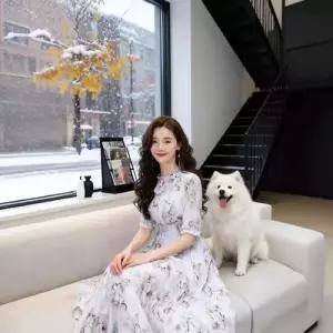 여성 스커트 원피스 여름 비치 소매 슬림핏 쉬폰 예쁜 나팔 끈 SPO마켓2