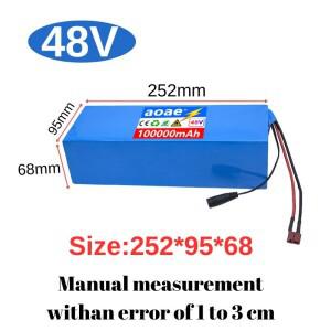 48V 100Ah 13s5p 리튬 배터리 팩 18650 전기 250W-2000W Citycoco 산악 자전거 스쿠터