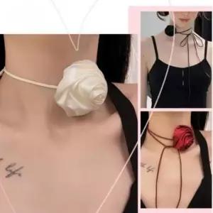 목걸이 장미 셀프 웨딩 리본 포인트 초커 팔목 브라이덜 샤워