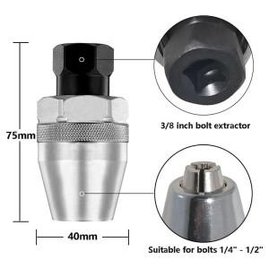 손상된 볼트 및 스터드 제거기 38인치 드라이브 컴팩트 도구 6mm-13mm 원형 녹슨 고정된 볼트용