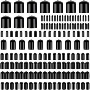 다양한 크기의 고무 엔드 캡 유연한 나사 보호대 라운드 비닐 볼트 커버 9 가지 크기 160 개