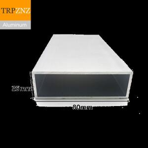 25x80mm 두께 1mm2mm 직사각형 알루미늄 튜브 프로파일 6063 사각 파이프 장식용