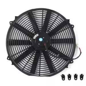 범용 슬림 선풍기 푸시 풀 전기 라디에이터 냉각 자동차 트럭 RV 24V 120W 16 인치