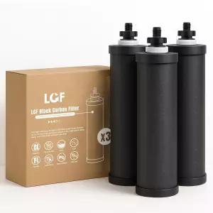 Berkey BB9-2 블랙 필터 그래비티 워터 시스템 및 워터드롭 킹 탱크 시리즈용 LCF Silver Ions 강화 카본