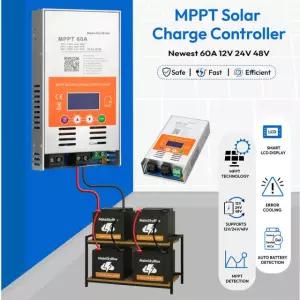 메이크스 블루 업그레이드 60A 2V 48V 충전 MPPT 컨트롤러 V 태양광 24V 오렌지 60A급