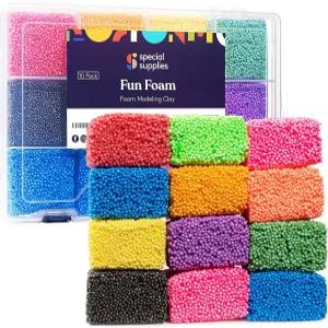 특별 용품 재미있는 폼 모델링 비즈 놀이 키트 12 블록 교육용 점토 예술 공예 유치원 장난감은 창의력