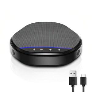 360 음성 픽업 AI 노이즈 감소 캔슬링 온라인 갖춘 데스크톱 마이크 플레이 에코 오피스 스카이프 USB 플러그 스피커를 YNOONVON 스피커 컨퍼런스 회의용