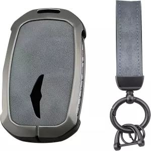 제네시스 GV60 G70 G90 5/6/7/8 버튼을 위한 키체인 케이스 쉘 보호 기능이 있는 TECART 아연 합금 포브
