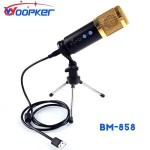 삼각대가 있는 컴퓨터 콘덴서 마이크  노래방 스튜디오 USB 유튜브 게임 녹음 키트