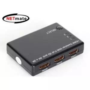 VGA선택기 NETmate NM 지원 HDMI 3대1 선택기 리모컨 HS302 4K