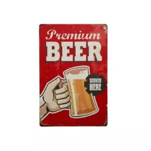 맥주 BEER 빈티지 사인보드 벽데코 철제 포스터 벽장 호프집장식 레트로 인테리어액자