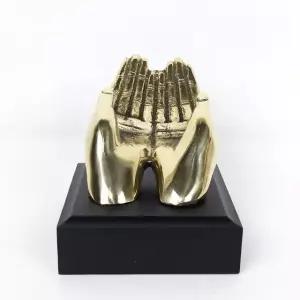 수공예 황동 손명함꽃이 조각상 장식품 인테리어 소품 (W932B99)