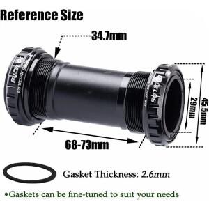 도로 자전거 바텀 브래킷 BSA 68/73mm BB  DUB 29mm 크랭크 셋 CNC 프로세스 스핀들 스레드 사이클 부품
