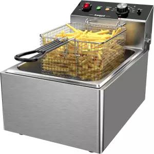 바구니 용량 10L 10.5QT 전기 조리대 튀김기 스테인리스 스틸 식당용 1700와트 110V