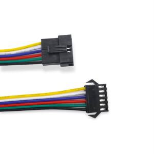 6쌍 SM-2Pin/3핀/4핀/5Pin/6Pin 암 헤드/멜라 150mm 길이 2.54mm LED 연장 커넥터 케이블 와이어 스트립 라