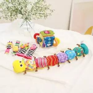 라마즈 애벌레 오감 풀세트(노랑,핑크 택1) + 촉각주사위 + 손발목...