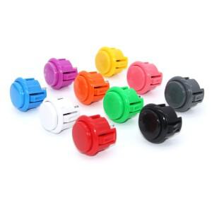 200Pcs 아케이드 푸시 버튼 스냅인 산와 OBSF 스타일 24mm/30mm DIY Jamma 게임 부품 비디오 콘솔 PC PS3용