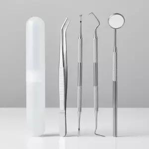 의료용 치석제거기 셀프 스케일링 4종셋트 케이스 치과거울