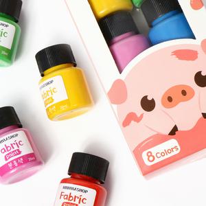 율아트 의류용물감 8색 20ml 패브릭물감 옷염색