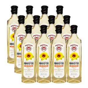 해표 프리미엄 해바라기유 900mL x 12개