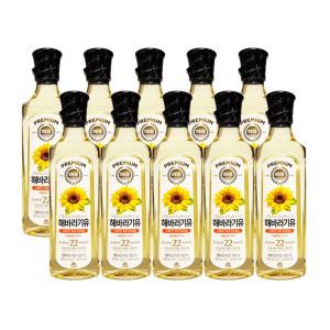 해표 프리미엄 해바라기유 500mL x 10개