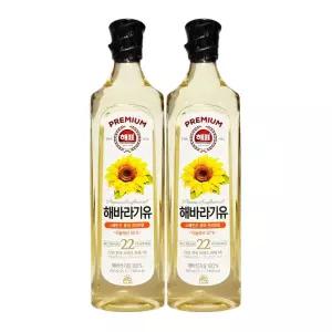 해표 프리미엄 해바라기유 900mL x 2개