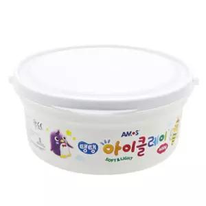 아모스 탱탱 아이클레이 대용량 버킷 400g (흰색)/칼라/찰흙/클레이/어린이/점토놀이//지점토/고무/점토