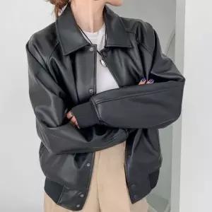[다잇템]여자 캐주얼 비건레더 카라 간절기 라이더 자켓
