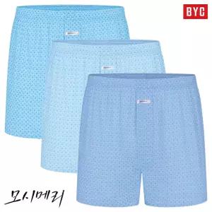 BYC 모시메리 박서 트렁크팬티 3매입 / 시원하고 통풍성이 좋은 모시메리 트렁크 남자팬티