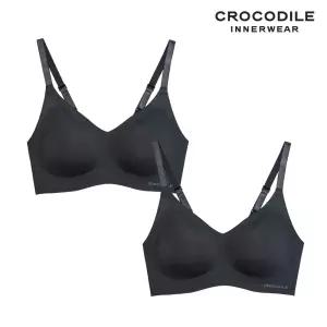 [크로커다일] 소프트 쿨인견 쉘론 볼륨핏 패드일체 후크형 브라2종 블랙 CDWBR5N22_2