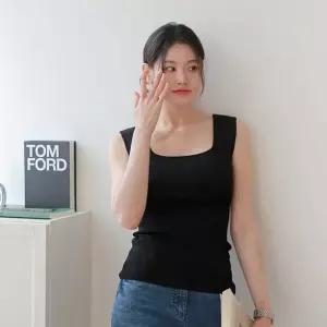 르포엠 [최초가 89 000원]스퀘어넥 니트탑 2종세트