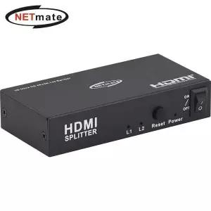 (Netmate) 4K UHD지원 HDMI 1대2 TV 모니터 분배기