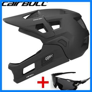CairBULL 디스커버리 풀 페이스 MTB 사이클링 헬멧 성인 범용 탈착식 턱 BMX 오프로드 올 마운틴 스피드 자