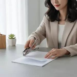 강력한 1공 펀치 핸디 타공기 서류 문서 정리용 수동 타공 도구