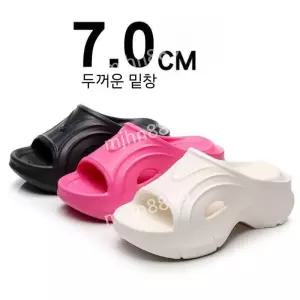 여자 에어로브 비글 슬라이드 키높이 통굽 슬리퍼 7cm
