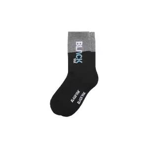 [하프클럽/블랙야크]블랙야크 키즈 배색미들삭스 R2BKSCX2907-BK
