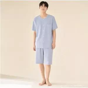 얇은 선염 스트라이프 요루 소재 남성 잠옷세트 MP8904B