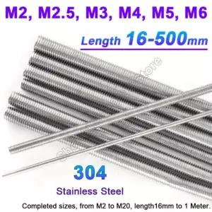 304 스테인리스 전산 나사봉 스터드 볼트 다양한 규격 M3x16 (10pcs)