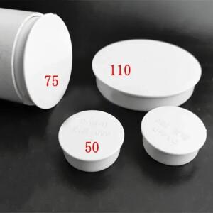 호환 50/75/110/160mm 두꺼운 PVC 내부 차단 캡 하수관 보호 커버 삽입형 물막이 엔드 커넥터 어댑터