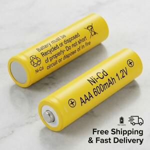 AAA Ni-CD 1.2V 600mAh 충전식 배터리 셀 리모컨 시계 전기 장난감 카메라 태양광 조명 교체용