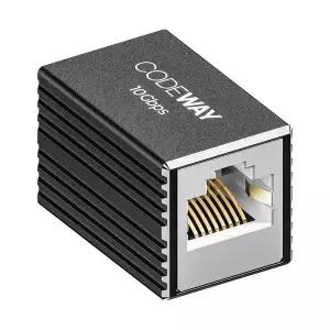 코드웨이 CAT.7 FTP RJ-45 8P8C I형 커플러 그레이 메탈