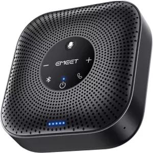 EMEET 컨퍼런스 스피커폰 M0 Plus AI 마이크 4대 360 음성 픽업 소음 감소 USB C 스피커 8인용 블루투스