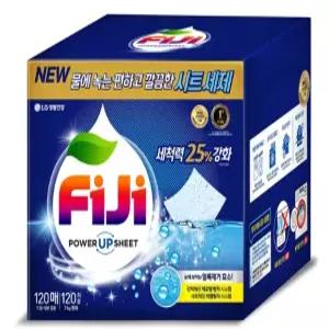피지 시트형세탁세제 120매 한장씩 뽑아쓰는 간편한 세제 파워업 FIJI