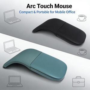 접이식 ARC 터치 무선 마우스 블루투스/2.4G 무소음 인체공학적 슬림 휴대용 (컴퓨터, 아이패드 호환, 서피