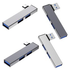 PC 컴퓨터용 USB 3.0 허브 고속 C타입 분배기 멀티포트 3 2.0 포트 5Gbps