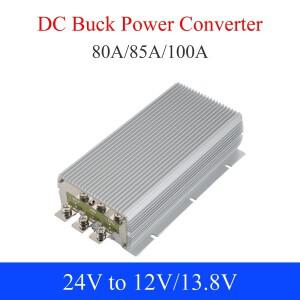 24V  12V13.8V DC 전력 변환기 80A 85A 100A 자동차 벅 레귤레이터 스텝 다운 전압 전원 공급 장치 모듈 용