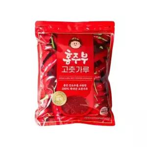국산 홍주부 고춧가루 보통매운맛 1kg 일반굵기 한식 김장용