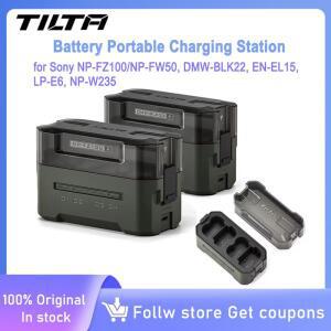 NP-FZ100/FW50 DMW-BLK22 EN-EL15 LP-E6 NP-W235 충전 스테이션용 TILTA 4채널 휴대용 배터리