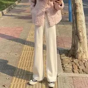 여성 코듀로이 와이드 밴딩 팬츠 기모 1P 간절기 통넓은 바지 캐주얼 WFNK9CV